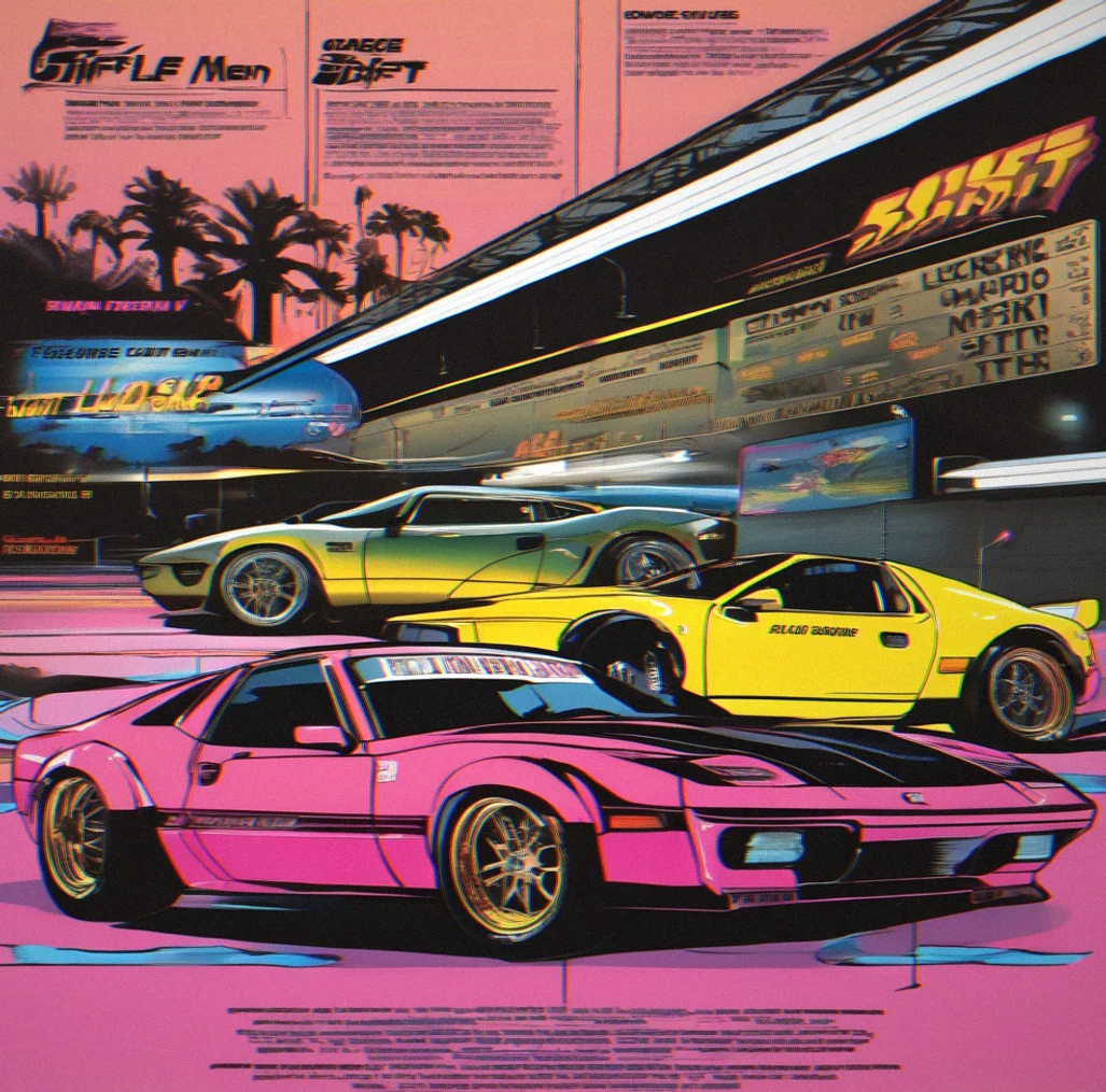 Garage menu displaying suspension stiffness, turbo boost pressure, and differential lock sliders